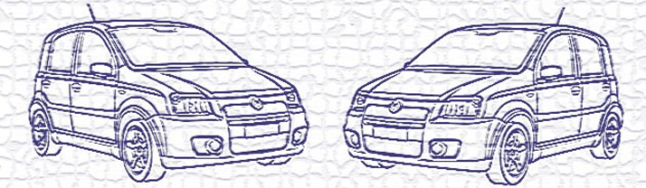 Twee getekende auto's